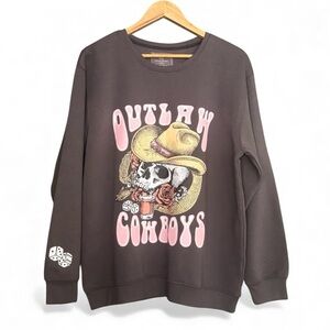 Love For Humanity Outlaw Cowboys Graphic Sweatshirt Size Large – Western Rodeo